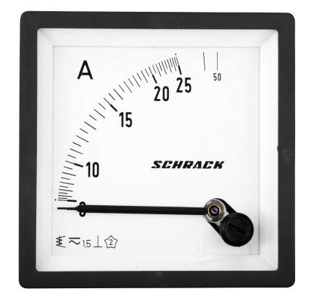 Echipamente Schrack - Ampermetru 72*72mm, 25A, conexiune directa, AC