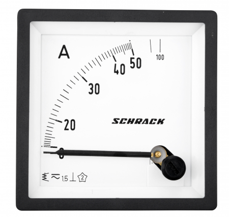 Echipamente Schrack - Ampermetru 72*72mm, 50A, conexiune directa, AC