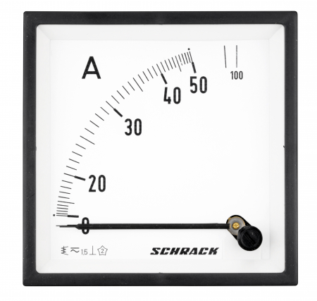 Echipamente Schrack - Ampermetru 96*96mm, 50A, conexiune directa, AC