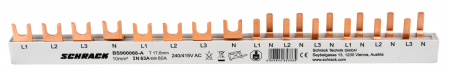 Echipamente Schrack - Bareta, 1xRCCB 4poli, 1xMCB 3+N, 2xMCB 1+N/1m, 10m,10mm²