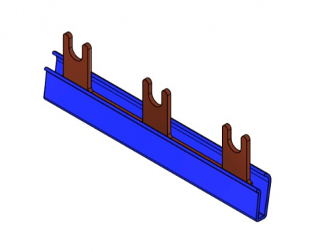 Echipamente Schrack - Bareta 3P, 10mm², furca, 1m