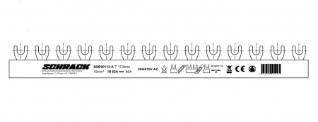 Echipamente Schrack - Bareta 3P, 16mm², furca, 1m