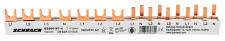 Echipamente Schrack - Bareta pt. diferential 4P + 4 intr.aut. 1P+N, total 8 mod.