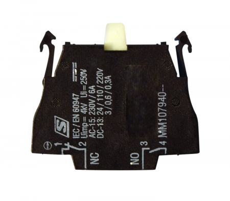 Echipamente Schrack - Bloc contacte 1ND+1NI, cu cleme elastice