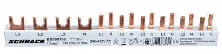 Echipamente Schrack - Busbar, 1xRCCB 4-pole, 1 MCB 3-pole, 5 MCB 1+N/1 MW, 12MW