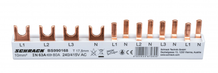 Echipamente Schrack - Busbar, 1xRCCB 4-pole, 10 MCB 1+N/1MW, 14MW