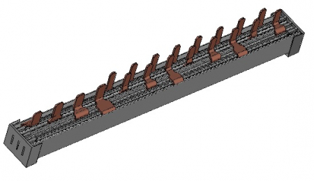 Echipamente Schrack - Busbar, 6 x MCB 1+N, 4-pole, 12MW, 10mm²