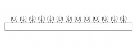 Echipamente Schrack - Busbar fork 2-pole, 16mm², 1m