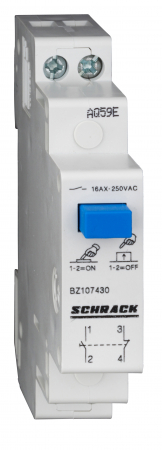 Echipamente Schrack - Buton modular cu retinere si LED, 2ND, 230VAC