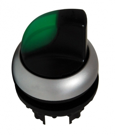 Echipamente Schrack - Buton selector 1-0-2 fara revenire verde