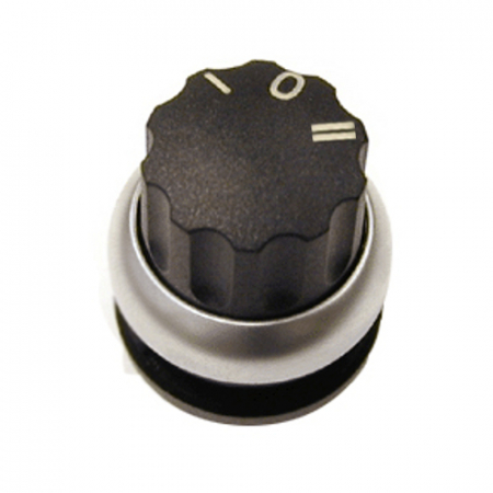 Echipamente Schrack - Buton selector I-0-II fara revenire negru