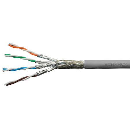 Echipamente Schrack - Cablu S/FTP Cat.7a,4x2xAWG22,1.250Mhz,LS0H3,B2ca,50%,gri,25G
