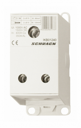 Echipamente Schrack - Clema de deriv. 1 pol 400 A, 1x240 mm² / 2x120 mm²