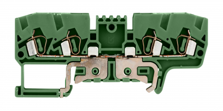 Echipamente Schrack - Clema de imp., conex. elast. 2+2, YBK 2,5 CT, verde, 2,5 mm²