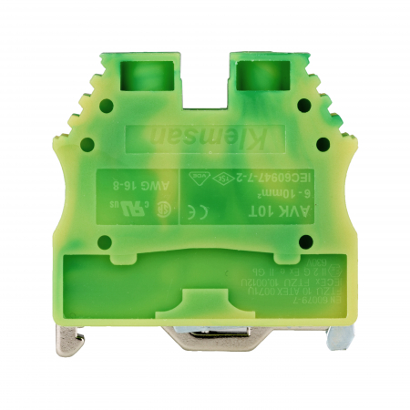 Echipamente Schrack - Clema de impamantare tip AVK 6/10 T, galb/verde, 6-10 mmp
