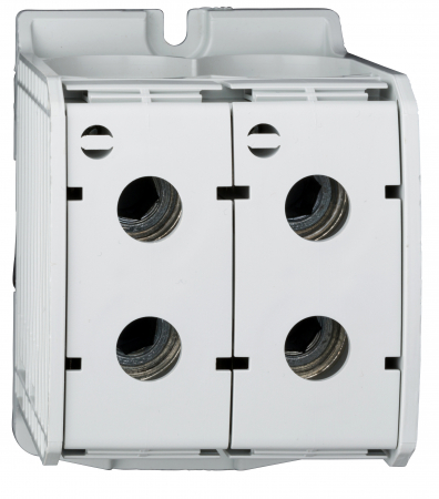Echipamente Schrack - Clema dubla (2*1p) Al-Cu, gri, 300mmp / 240mmp cu pin