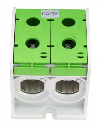 Echipamente Schrack - Clema dubla (2*1p) Al-Cu, verde, 300mmp / 240mmp cu pin