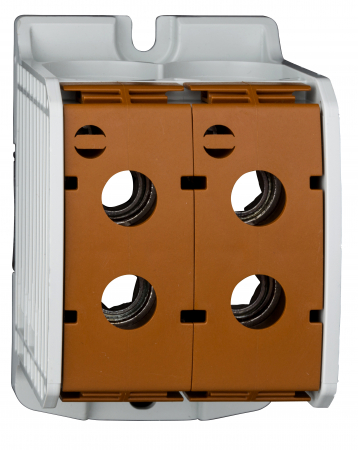 Echipamente Schrack - Clema dubla Al-Cu,1 p. maro, 185mmp / 150mmp cu pin