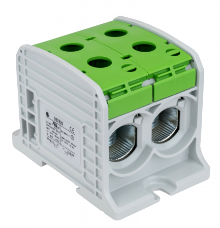 Echipamente Schrack - Clema dubla Al-Cu,1 p. verde, 185mmp / 150mmp cu pin