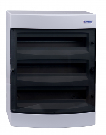 Tablou electric - Cofret aparent, 72 UH, 4 randuri, usa transparenta, IP40