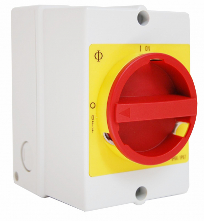 Actionari electrice - Comutator 0-1, 20A, 3p + 2 c.aux. + cleme PE