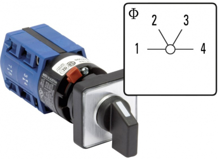 Actionari electrice - Comutator 1-2-3-4, 1pol, 10A