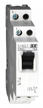 Echipamente Schrack - Comutator alternativ modular 1-0-2, 2p, 16A