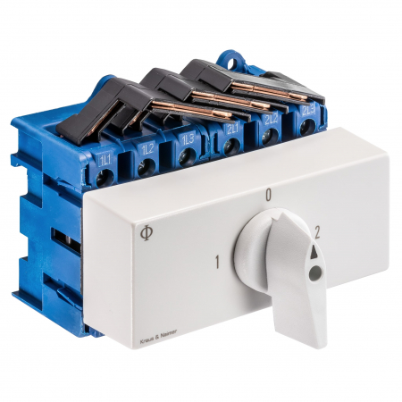 Actionari electrice - Comutator modular 3-poli, 63A, 22kW, 1-0-2