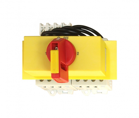 Actionari electrice - Comutator princ.modular rosu/galben 4p 63A blocabil cu lacat
