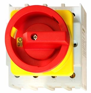 Actionari electrice - Comutator principal de panou 80A, 4 poli, 22kW, rosu