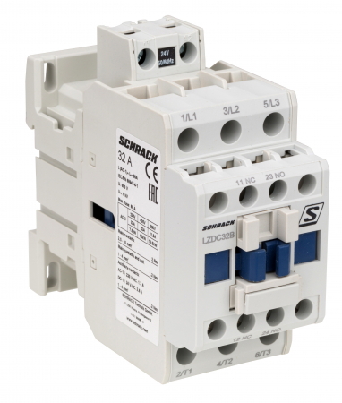 Actionari electrice - Contactor 3 poli, CUBICO Clasic, 15kW, 32A, 1ND+1NI, 24Vc.a.