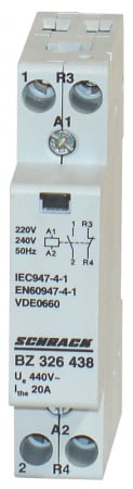 Actionari electrice - Contactor modular (1UH) 20A, 1ND+1NI, 230Vca, seria AMPARO
