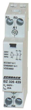 Actionari electrice - Contactor modular (1UH) 20A, 2 NI, 230Vca, seria AMPARO