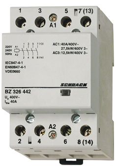 Actionari electrice - Contactor modular (2UH) 25A 1ND+3NI, 24Vca&cc