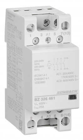 Actionari electrice - Contactor modular (2UH) 25A, 4 ND, 230V AC, seria AMPARO