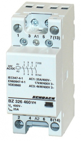 Actionari electrice - Contactor modular 2UH, 25A, 4ND, 230VAC