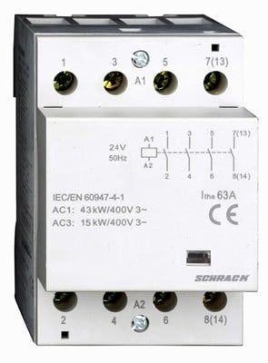 Actionari electrice - Contactor modular 2UH, 25A, 4ND, 24VAC