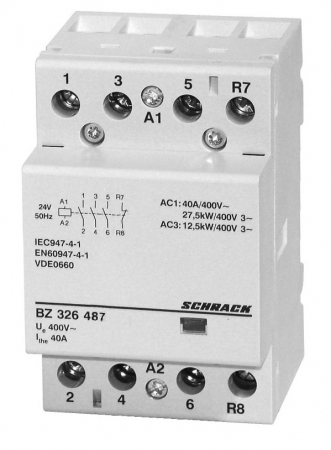 Actionari electrice - Contactor modular 40A 2ND/2NI 24VAC 3UH