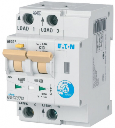 Sigurante automate - AFDD-13/2/C/003, Dispozitiv de protectie impotriva arcului electric, 2 poli, curba C, 13 A, 30 mA, tip AC
