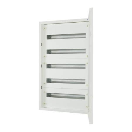 Tablou electric - BF-U-5/120-C, Cutie de distributie, FLUSH, usa alba, terminale N/PE, 5 randuri, 120 module