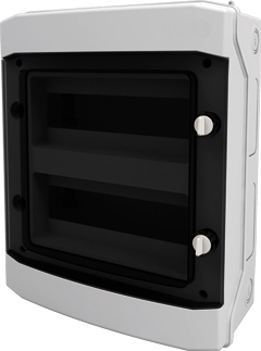 Tablou electric - Dulap distrib. apl. IP65, 36UH, 3 rand. cu usa transparenta