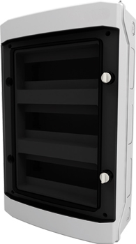Tablou electric - Dulap distrib. apl. IP65, 48UH, 4 rand. cu usa transparenta