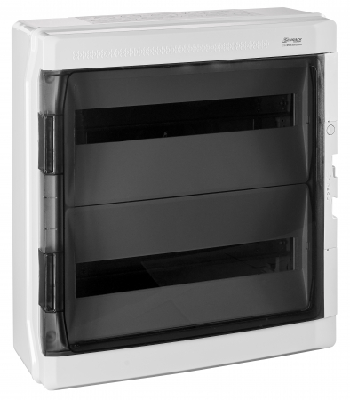 Echipamente Schrack - Dulap distrib. apl. IP65, 54UH, 3 rand. cu usa transparenta