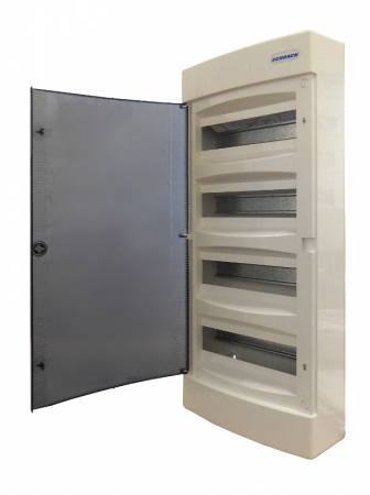Tablou electric - Dulap distrib. montaj apl, 2 randuri, 36UH, usa transp.