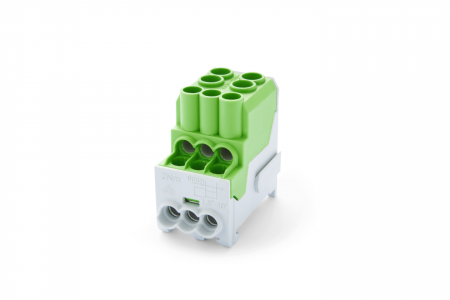Echipamente Schrack - Earth branch terminal, 1-pole,100A, in. 2x25mm², out.6x10mm²