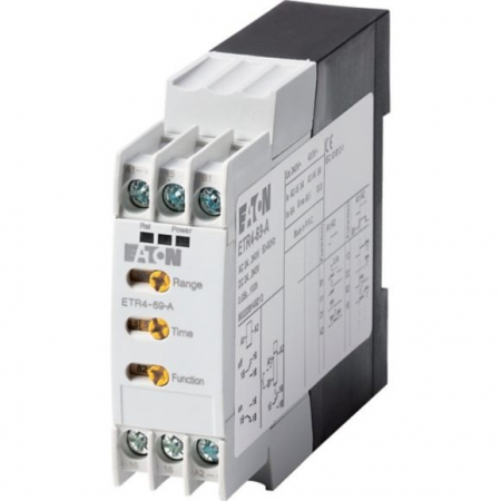 Releu de timp - ETR4-69-A, Releu de timp, multi-functional, 0.05 s ÷ 100 h, SPDT, 250V AC / 3A, Ualim: 24 ÷ 240V AC, 24 ÷ 240V DC