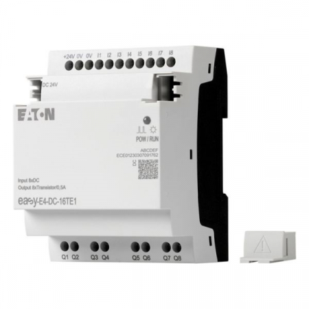 PLC - EASY-E4-DC-16TE1, Modul de extensie pentru easyE4, 24V DC, 8 intrari, 8 iesiri tranzistori