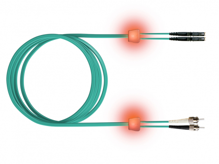 Echipamente Schrack - FO LED Patch Cord Premium, Duplex, E2000/ST, G50/125 OM3, 5m