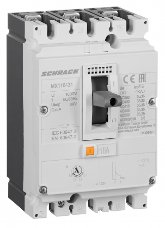 Echipamente Schrack - Intreruptoare automate compacte MX, marime 1, 3 poli, 36kA