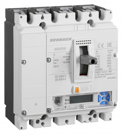 Echipamente Schrack - Intreruptoare automate compacte MX, marime 2, 4 poli, 50kA